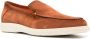 Santoni almond-toe suede loafers Brown - Thumbnail 2