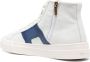 Santoni double-buckle leather sneakers White - Thumbnail 3