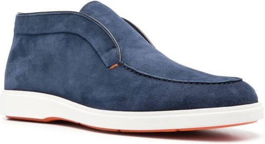 Santoni Dragon suede shoes Blue