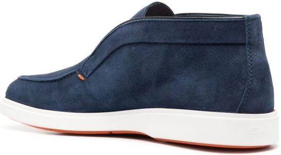 Santoni Dragon suede shoes Blue