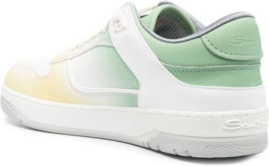 Santoni gradient-effect lace-up sneakers White