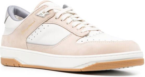 Santoni Haniel panelled leather sneakers White