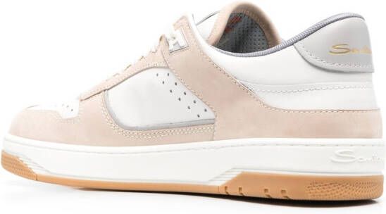Santoni Haniel panelled leather sneakers White