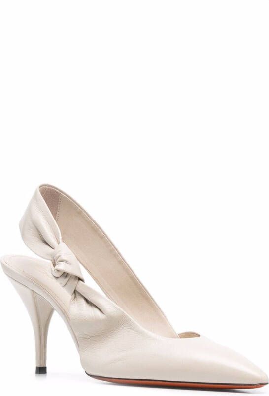 Santoni knotted slingback pumps Neutrals