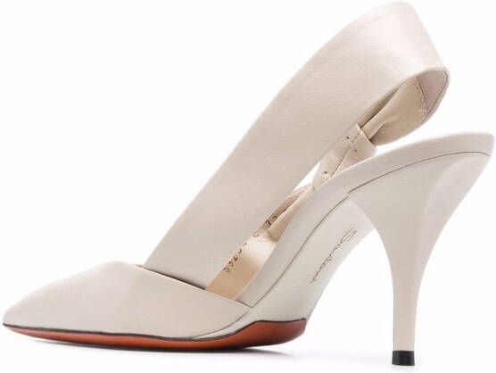 Santoni knotted slingback pumps Neutrals