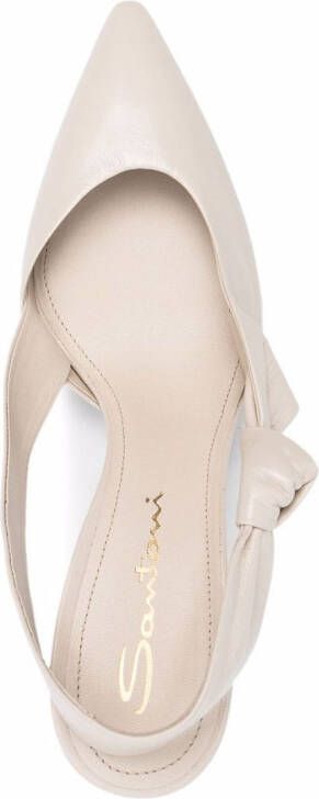 Santoni knotted slingback pumps Neutrals