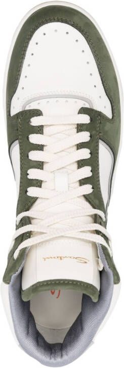 Santoni logo-print hi-top sneakers White