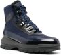 Santoni panelled lace-up boots Blue - Thumbnail 2
