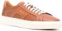 Santoni panelled leather sneakers Brown - Thumbnail 2