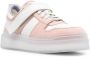 Santoni panelled leather sneakers Pink - Thumbnail 2
