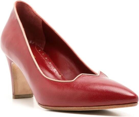 Sarah Chofakian Banoni 55mm leather pumps Red