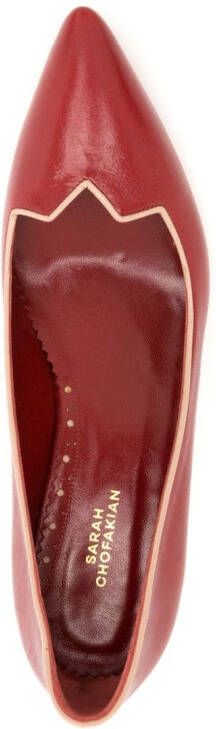 Sarah Chofakian Banoni 55mm leather pumps Red