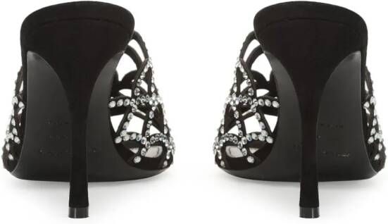 Sergio Rossi 90mm SR Mermaid leather sandals Black