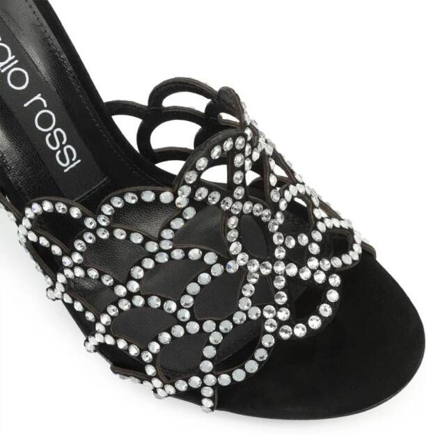 Sergio Rossi 90mm SR Mermaid leather sandals Black