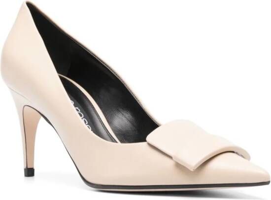Sergio Rossi SR1 85mm leather pumps Neutrals