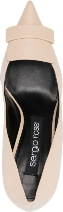 Sergio Rossi SR1 85mm leather pumps Neutrals