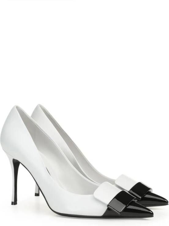 Sergio Rossi 75mm Sr1 Cindy leather pumps White
