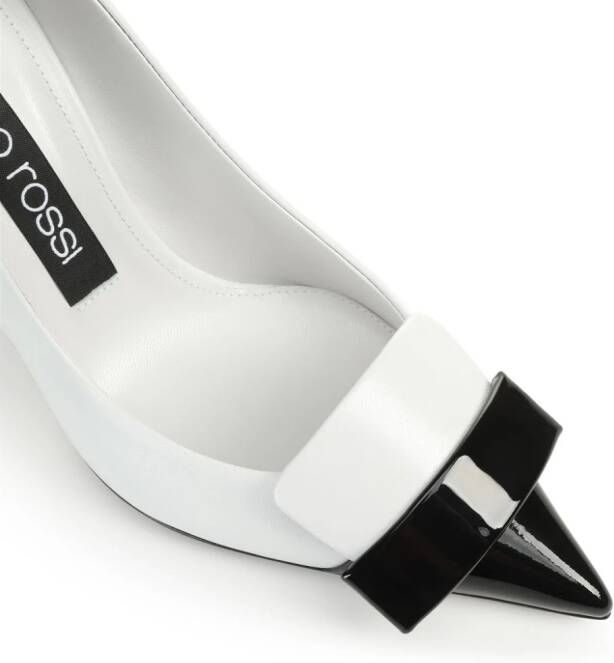 Sergio Rossi 75mm Sr1 Cindy leather pumps White
