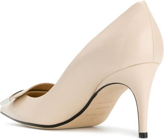 Sergio Rossi SR1 75mm leather pumps Neutrals - Picture 2