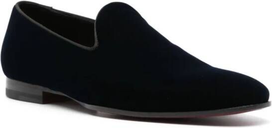 Tagliatore slip-on velvet loafers Blue