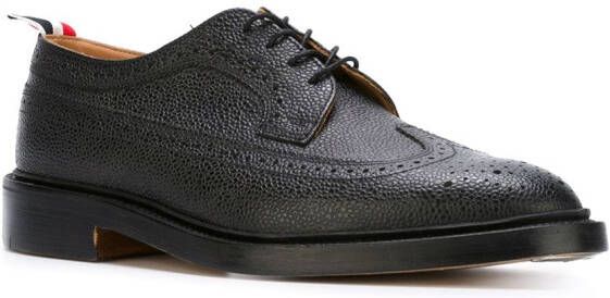 Thom Browne pebbled leather longwing brogues Black - Picture 1