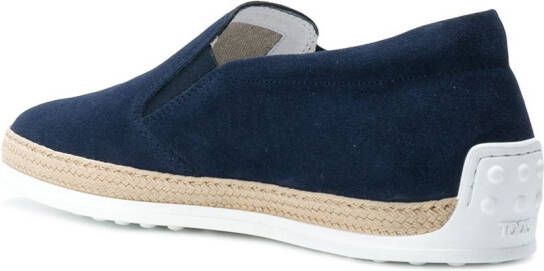 Tod's suede slip-on espadrilles Blue - Picture 2