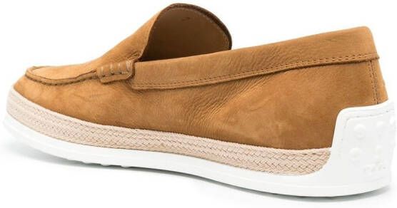 Tod's suede slip-on loafers Brown