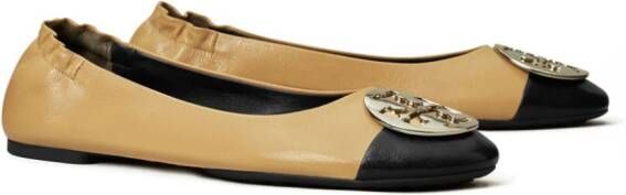 Tory Burch Claire cap-toe ballerina shoes Black