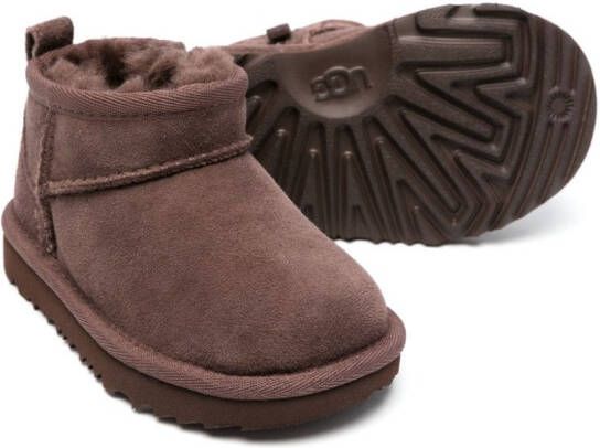 UGG Kids Classic Ultra Mini suede boots Brown