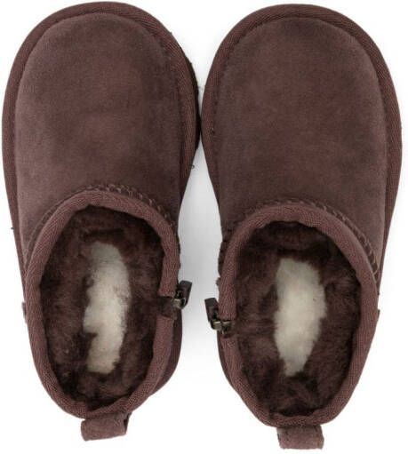 UGG Kids Classic Ultra Mini suede boots Brown