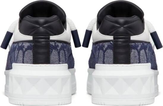 Valentino Garavani One Stud XL Toile Iconographe sneakers Blue