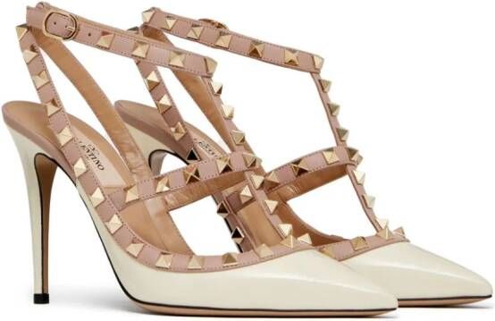 Valentino Garavani 100mm Rockstud caged pumps White - Picture 1