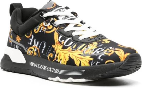 Versace Jeans Couture Barocco-print panelled sneakers Black