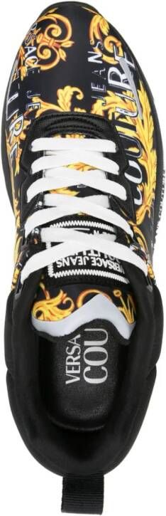 Versace Jeans Couture Barocco-print panelled sneakers Black