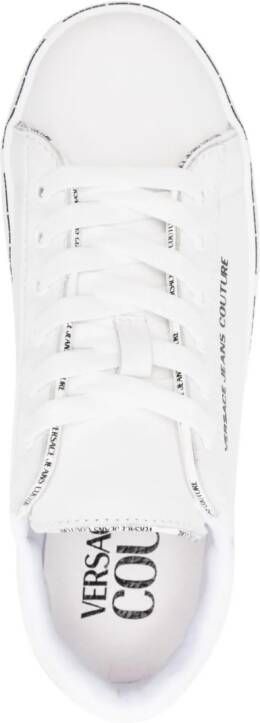 Versace Jeans Couture lace-up leather sneakers White
