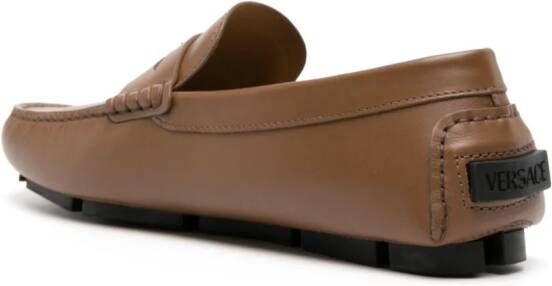 Versace Medusa Head Biggie leather loafers Brown