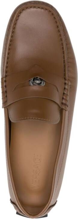 Versace Medusa Head Biggie leather loafers Brown