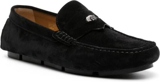 Versace Medusa Head suede loafers Black
