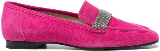 Fabiana Filippi 15mm slip-on suede loafers Pink
