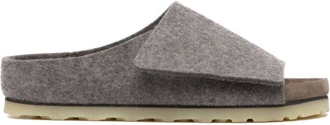 Fear Of God open-toe suede slides Grey