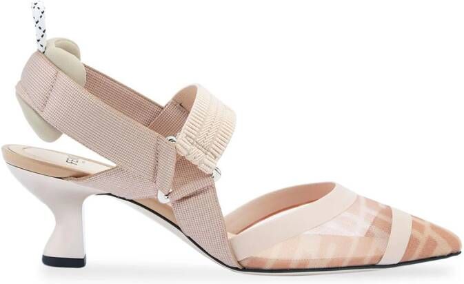 FENDI Colibrì FF motif slingback pumps Pink