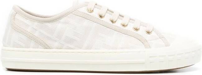 FENDI Domino FF-motif sneakers Neutrals