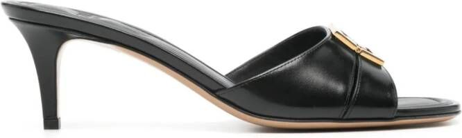 FENDI Ffold 55mm leather mules Black