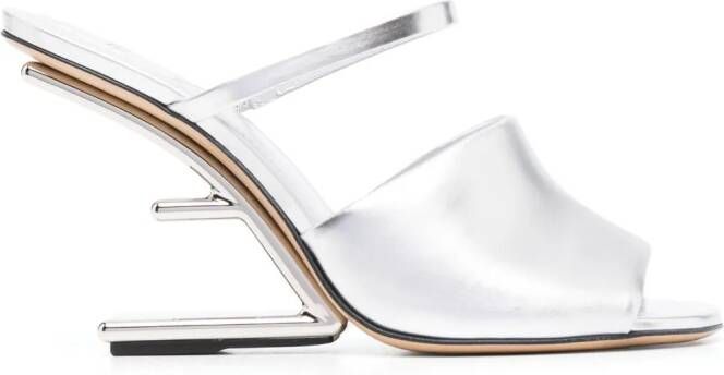 FENDI 115mm First sandals Silver