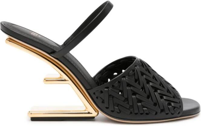 FENDI First 95mm leather sandals Black