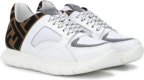 Fendi Kids FF lace-up sneakers White