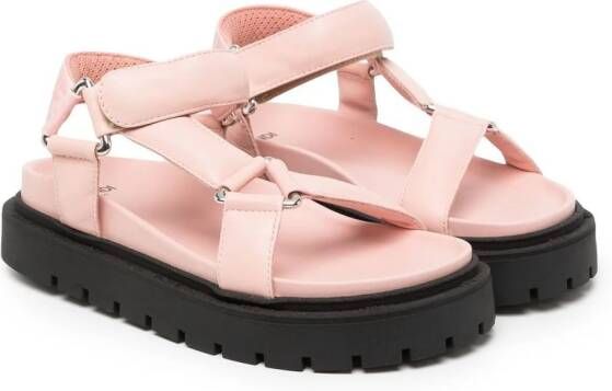 Fendi Kids touch-strap fastening sandals Pink