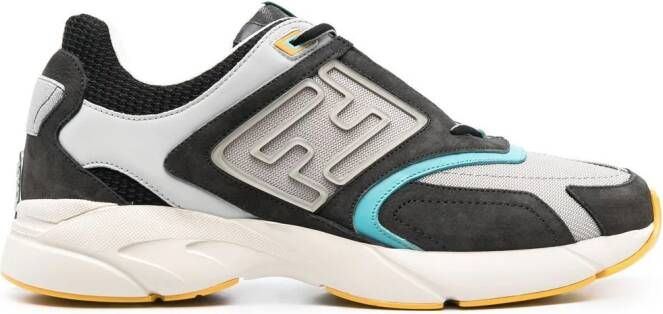 FENDI logo-embossed low-top sneakers Grey