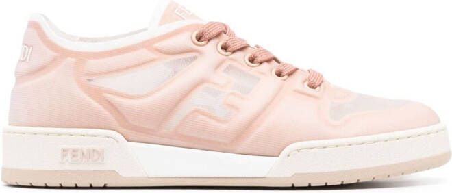 FENDI logo embossed sneakers Pink