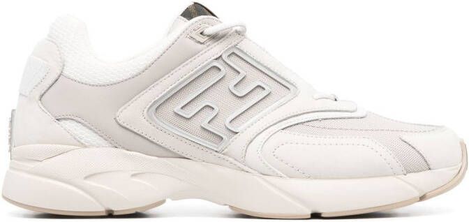 FENDI panelled low-top sneakers Neutrals